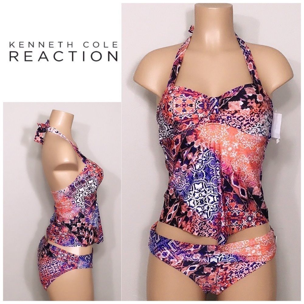 Kenneth Cole reaction tankini bikini set. NWT